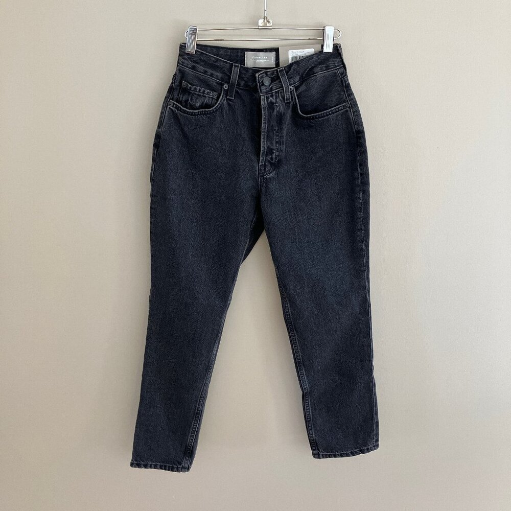 Everlane Curvy 90's Cheeky Straight Jean Ankle Washed black Size 26